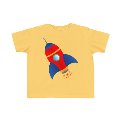 Space Rocket Ship and Stars Toddler T-Shirt by TooLoud