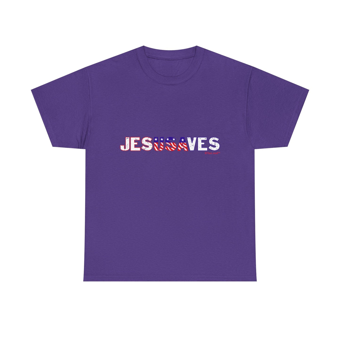 JesUSAves - Jesus Saves USA Design Adult Dark T-Shirt by TOOLOUD