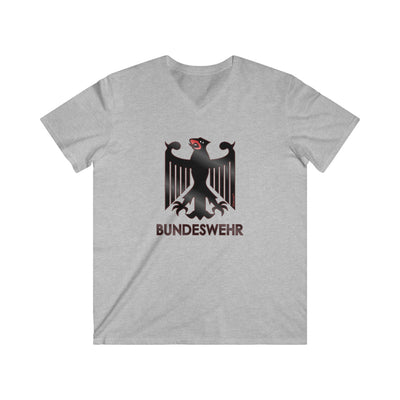 TOOLOUD Bundeswehr Logo with Text Adult V-Neck Fitted Short Sleeve Tee