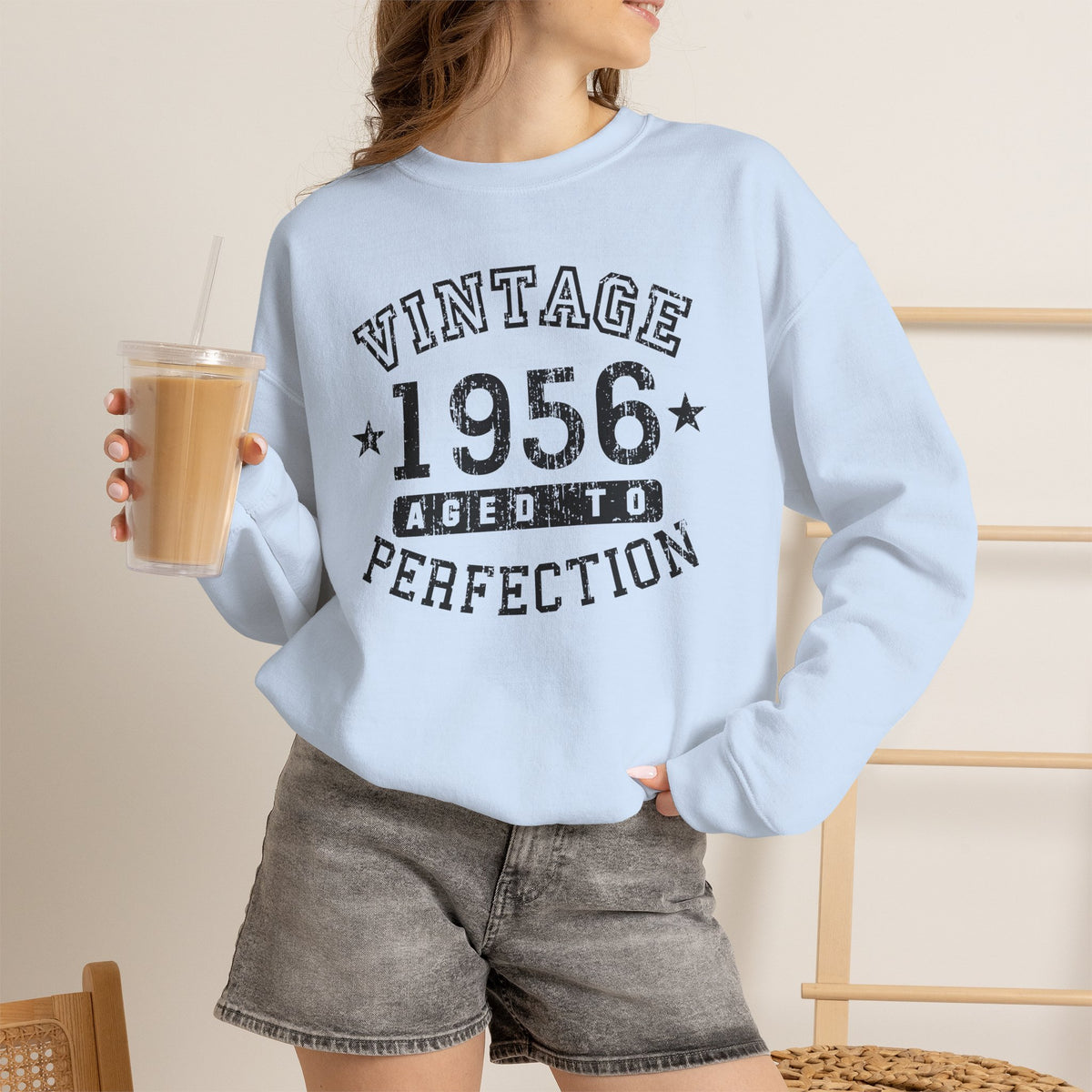 1956 – Vintage Birth Year Adult Sweatshirt by TOOLOUD
