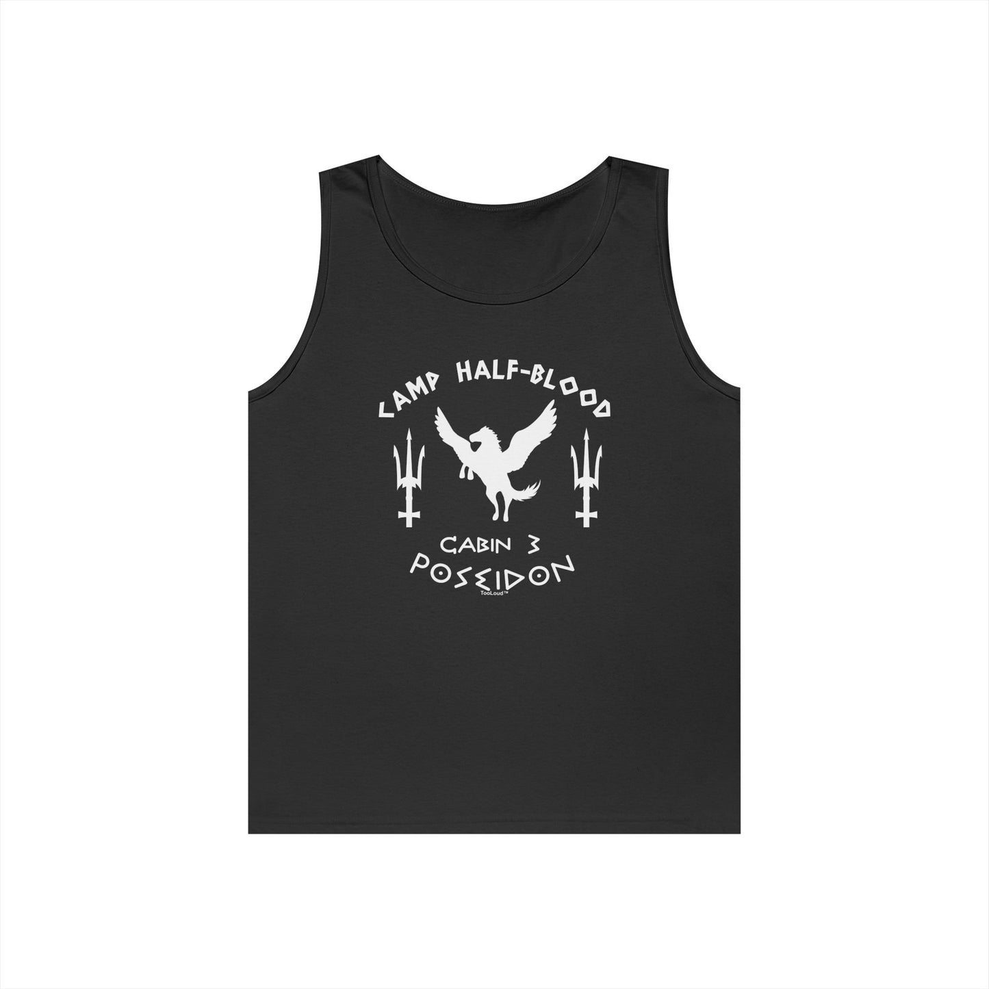 Cabin 3 Poseidon Camp Half-Blood Adult Loose Dark Tank Top by TOOLOUD – Greek Demigod Inspired Design