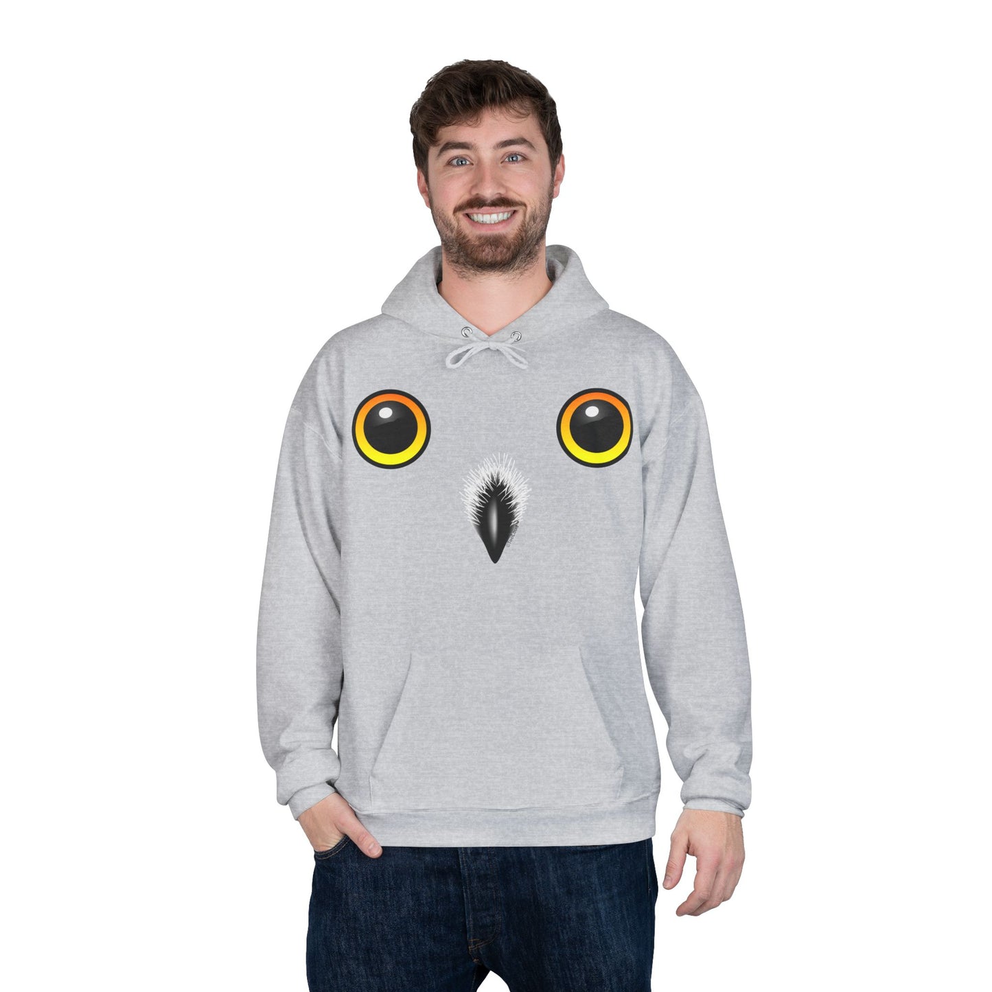 Cute Snowy Owl Face Hoodie Pullover Sweatshirt by TOOLOUD™