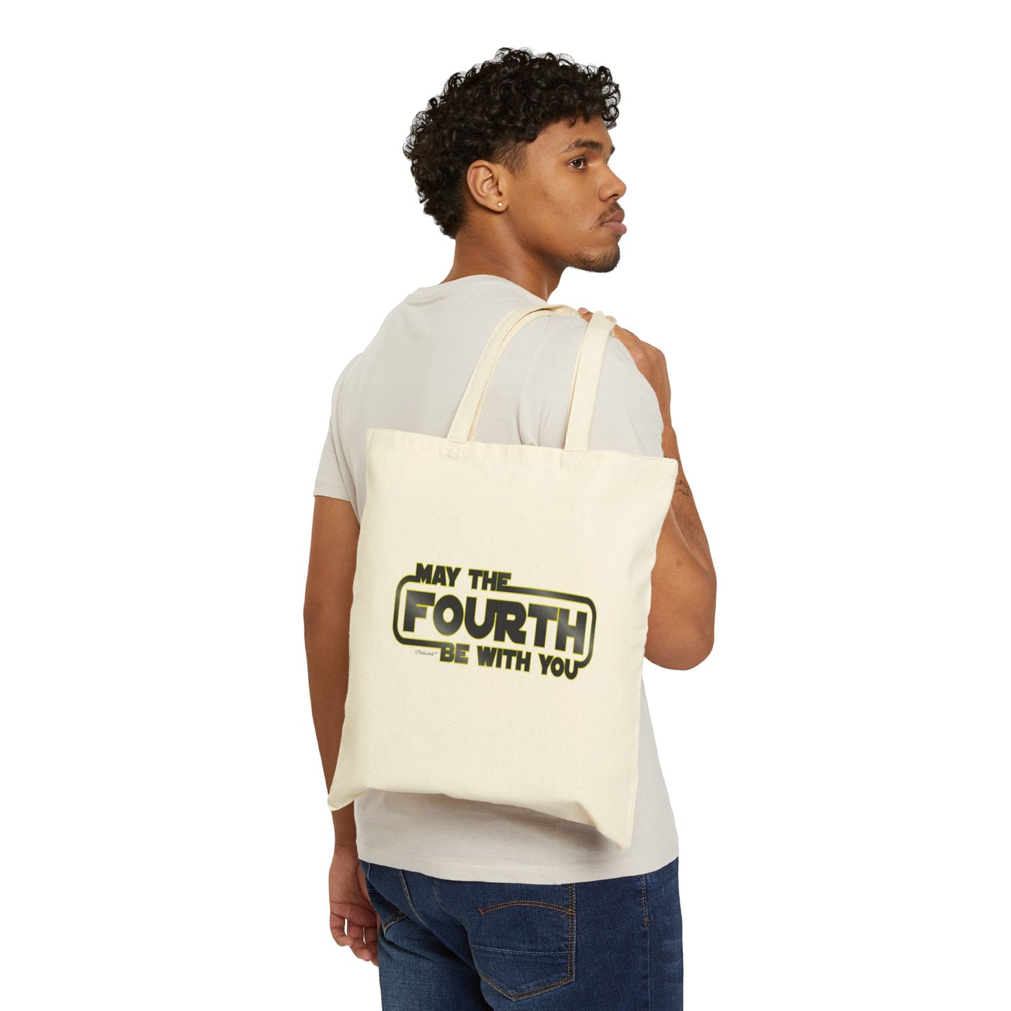 May The Fourth Be With You Grocery Tote Bag – Natural by TOOLOUD