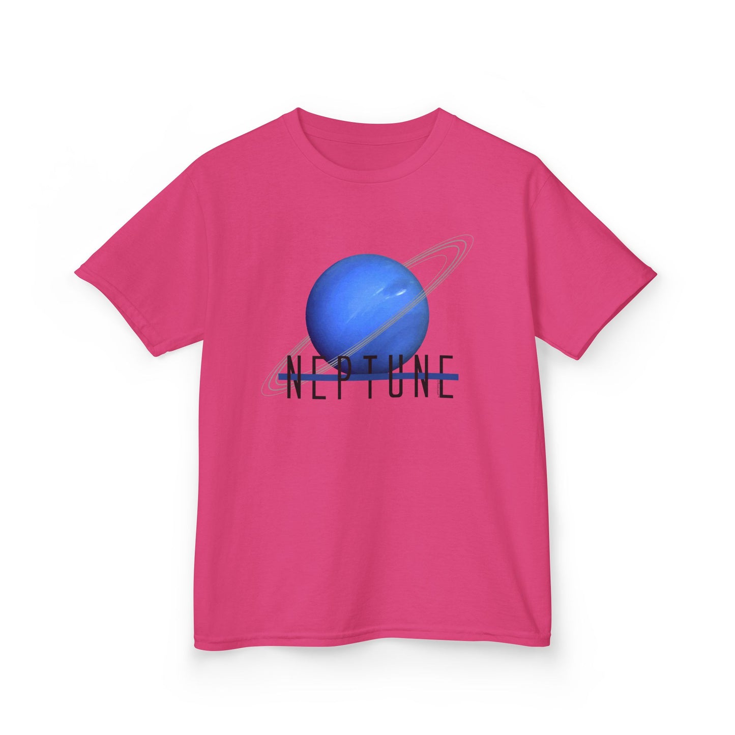 Planet Neptune Text Children's T-Shirt by TOOLOUD