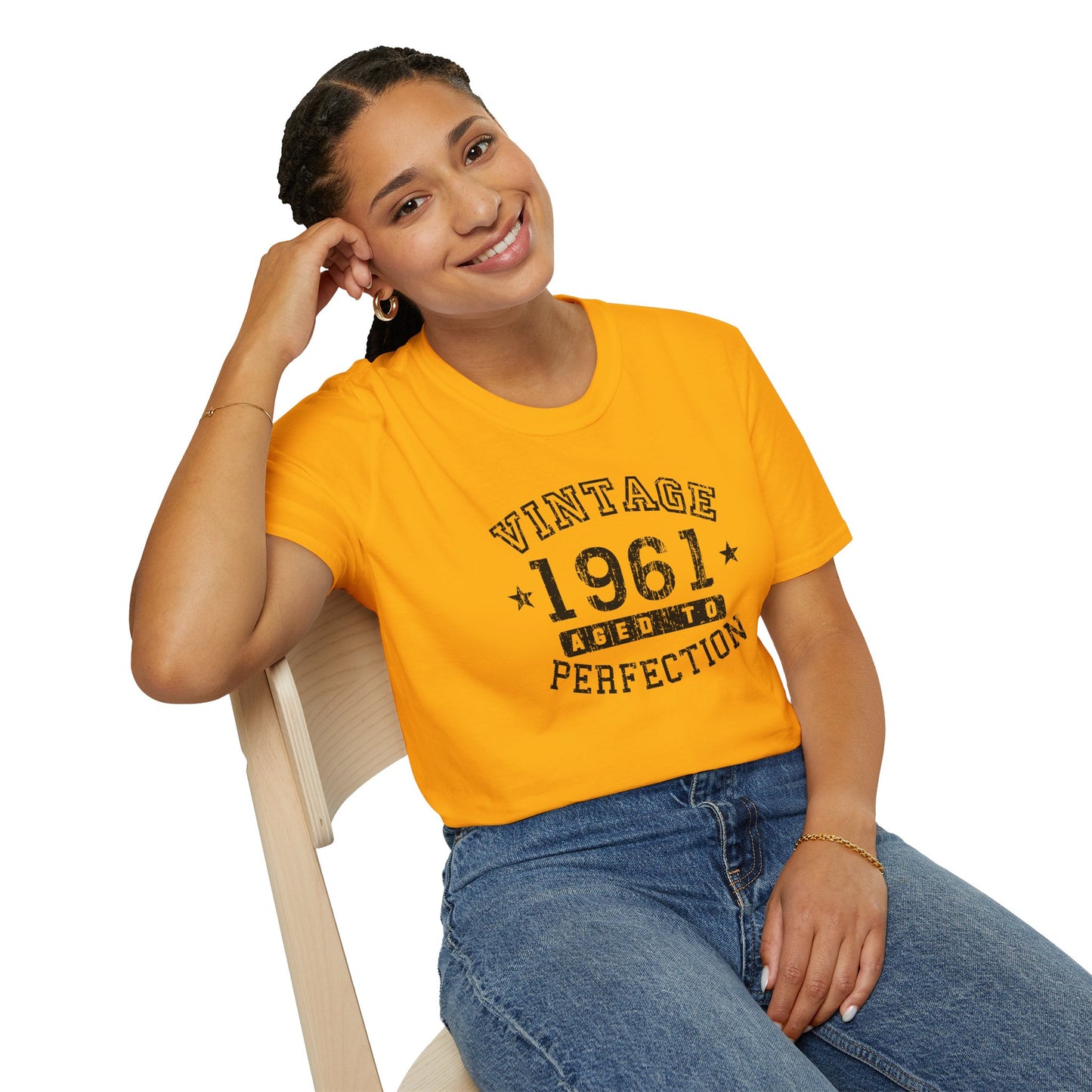 Customized Retro Birth Year Worn-In Unisex Tee for Adults – Exclusively by TooLoud