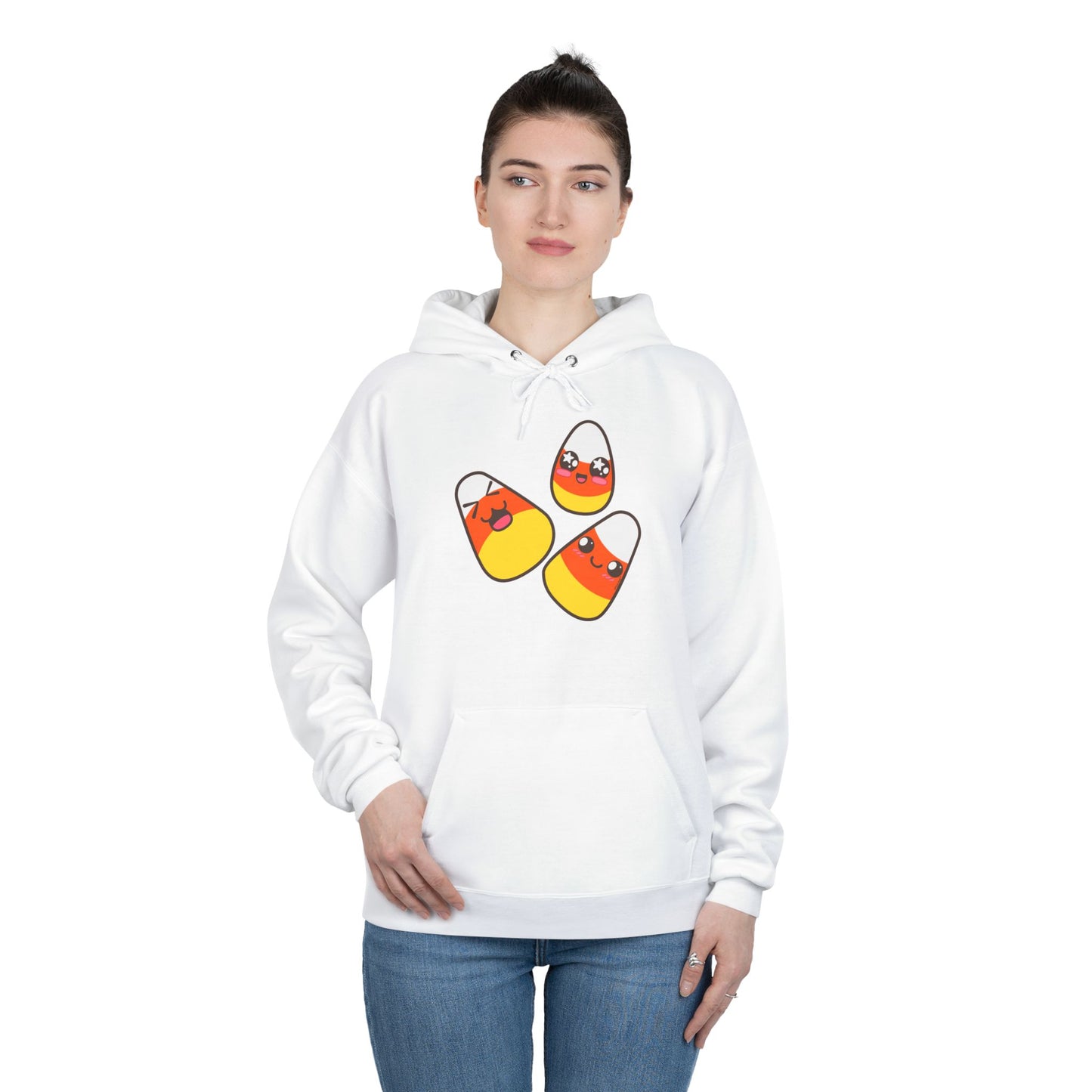 Cute Candy Corn Family Halloween Adult Hoodie Sweatshirt by TOOLOUD