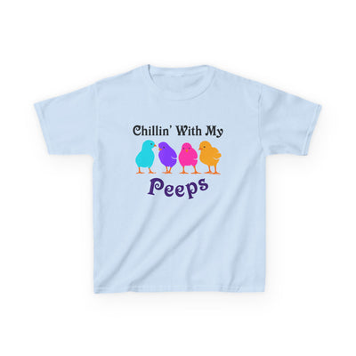 TooLoud Chillin with My Peeps Kids T-Shirt | Funny Easter Children's Apparel