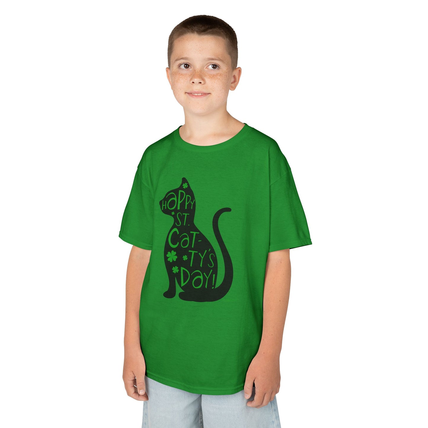 Happy St. Catty's Day - St. Patrick's Day Cat Children's T-Shirt by TOOLOUD