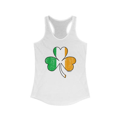 Irish Flag - Shamrock Distressed Women's Racerback Tank Top by TooLoud