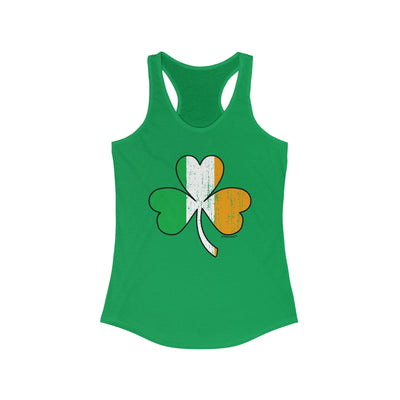 Irish Flag - Shamrock Distressed Women's Racerback Tank Top by TooLoud