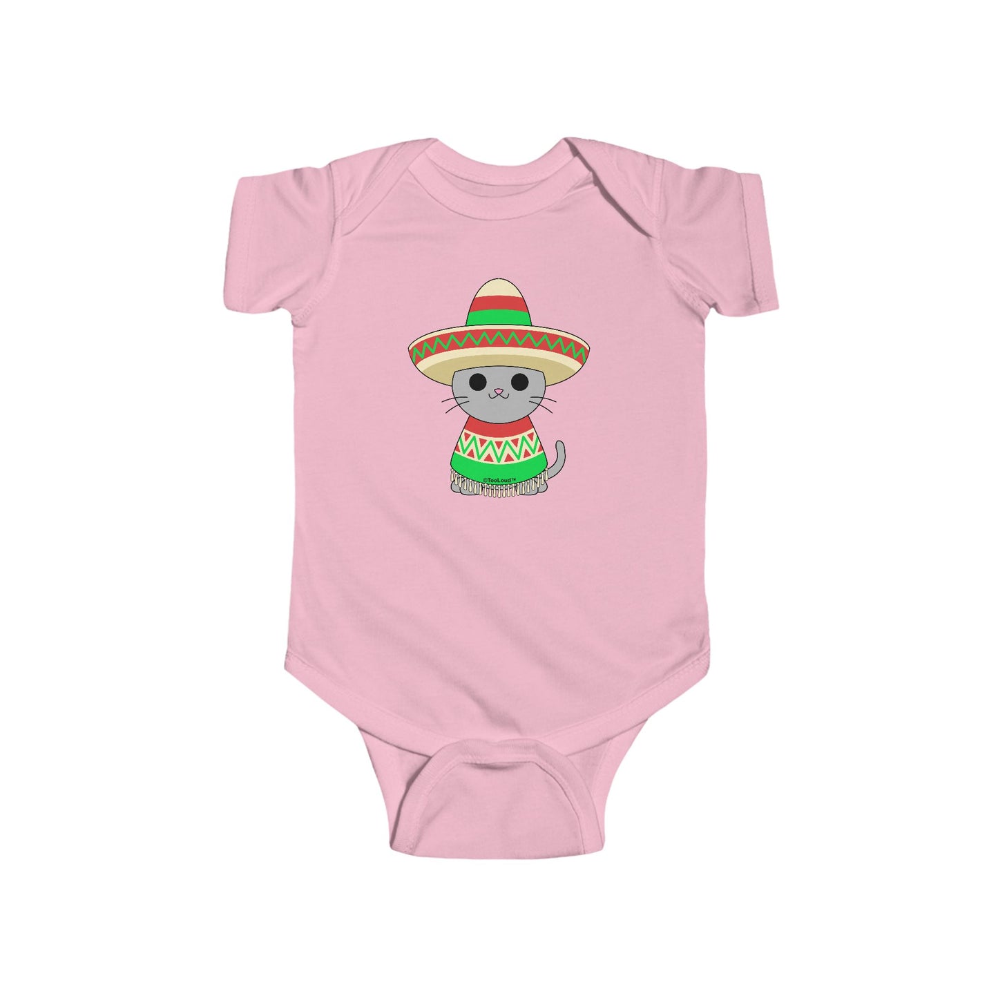 Cat with Poncho Baby Romper Bodysuit by TOOLOUD