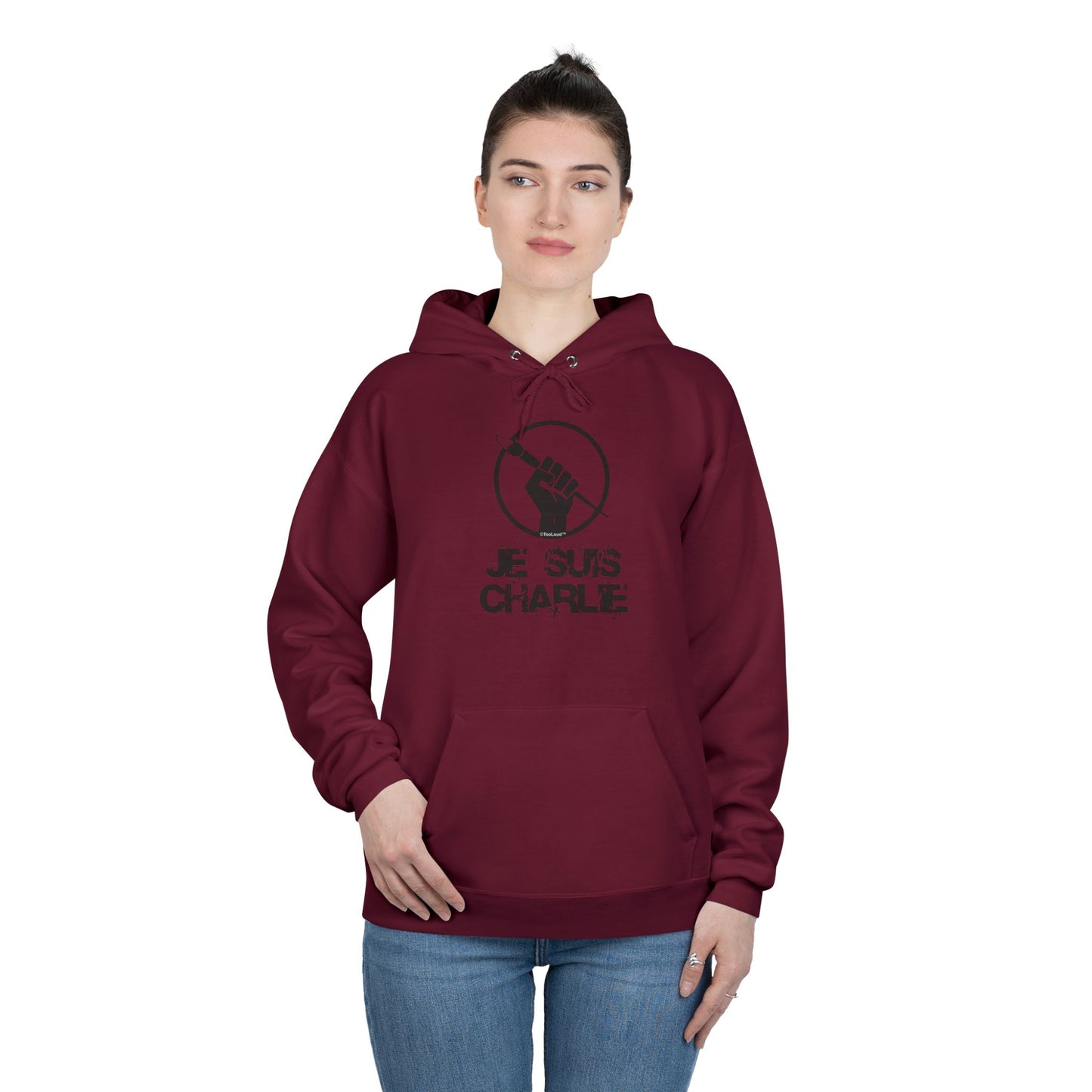 Je Suis Charlie Adult Pullover Hoodie Sweatshirt by TOOLOUD