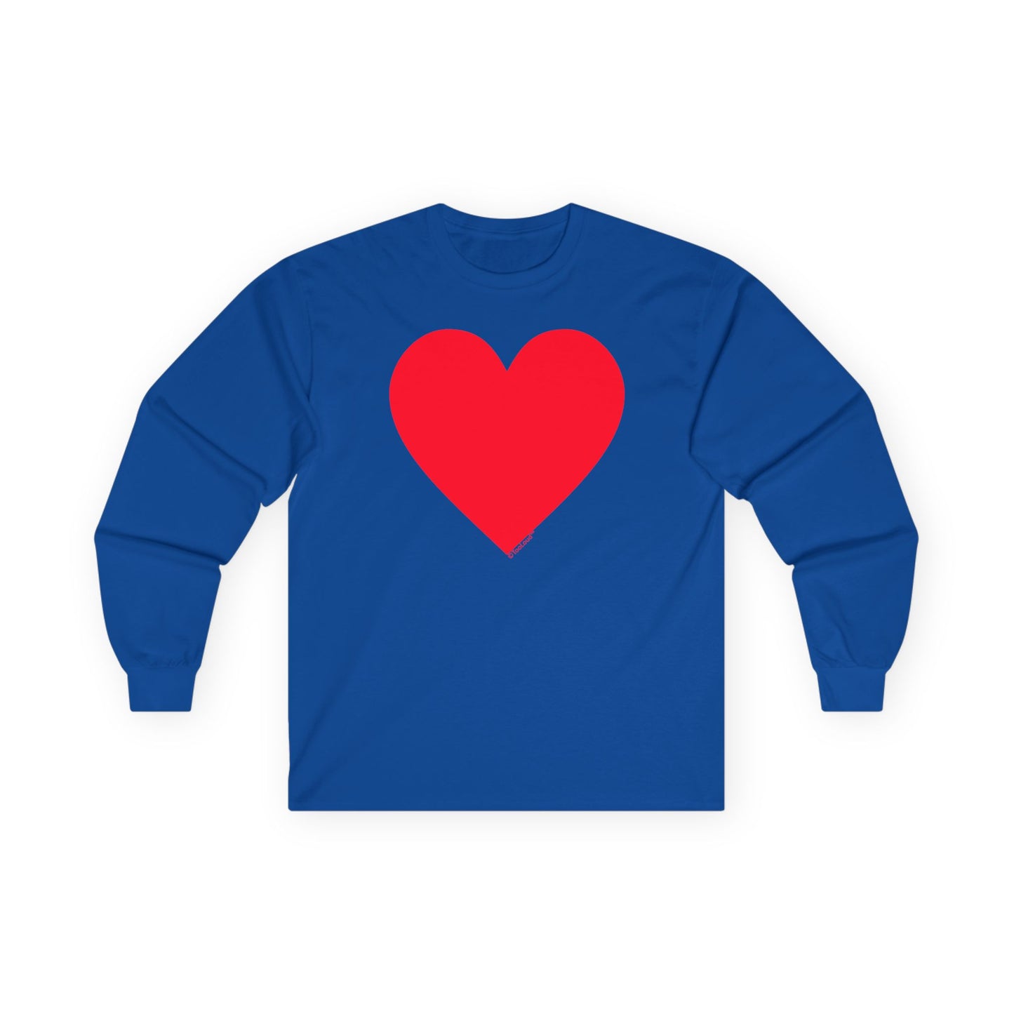 Big Red Heart Romantic Valentine's Day Adult Long Sleeve T-Shirt by TOOLOUD