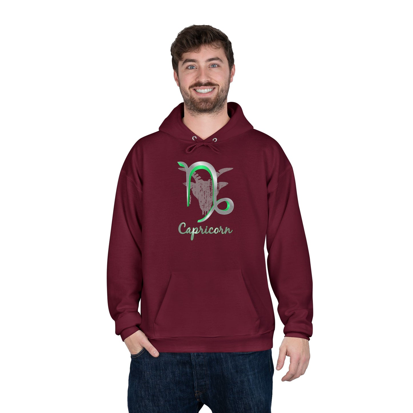 Capricorn Symbol Dark Pullover Hoodie Sweatshirt by TOOLOUD™