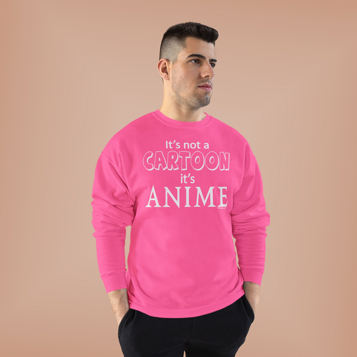 Not A Cartoon Text Adult Dark Sweatshirt by TOOLOUD