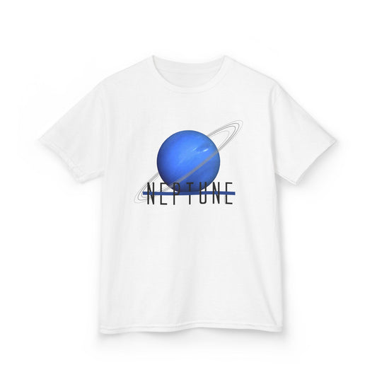 Planet Neptune Text Children's T-Shirt by TOOLOUD