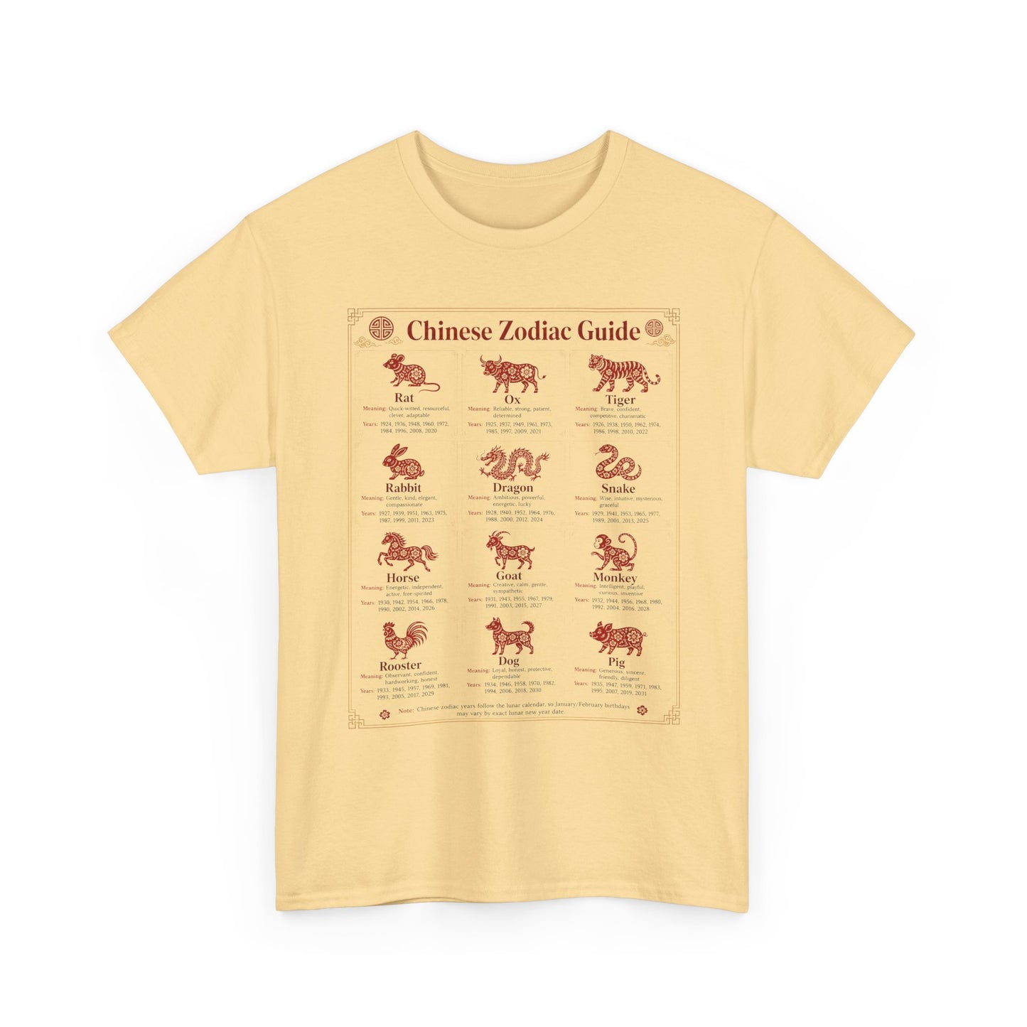 Chinese Zodiac Guide Design #2 T-Shirt by TOOLOUD