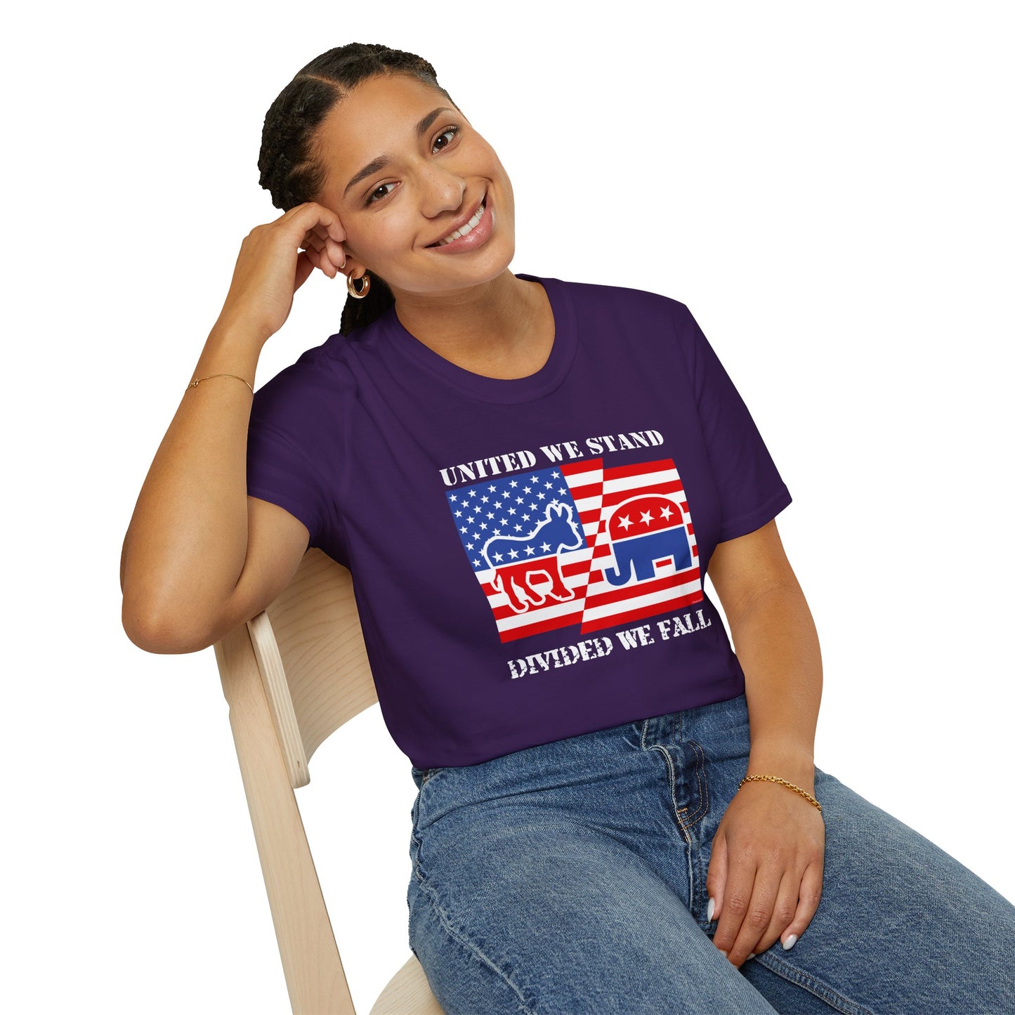 United We Stand Divided We Fall Adult T-Shirt by TOOLOUD