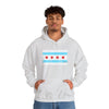 TOOLOUD Distressed Chicago Flag Design Unisex Hoodie Sweatshirt