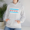 TOOLOUD Distressed Chicago Flag Design Unisex Hoodie Sweatshirt