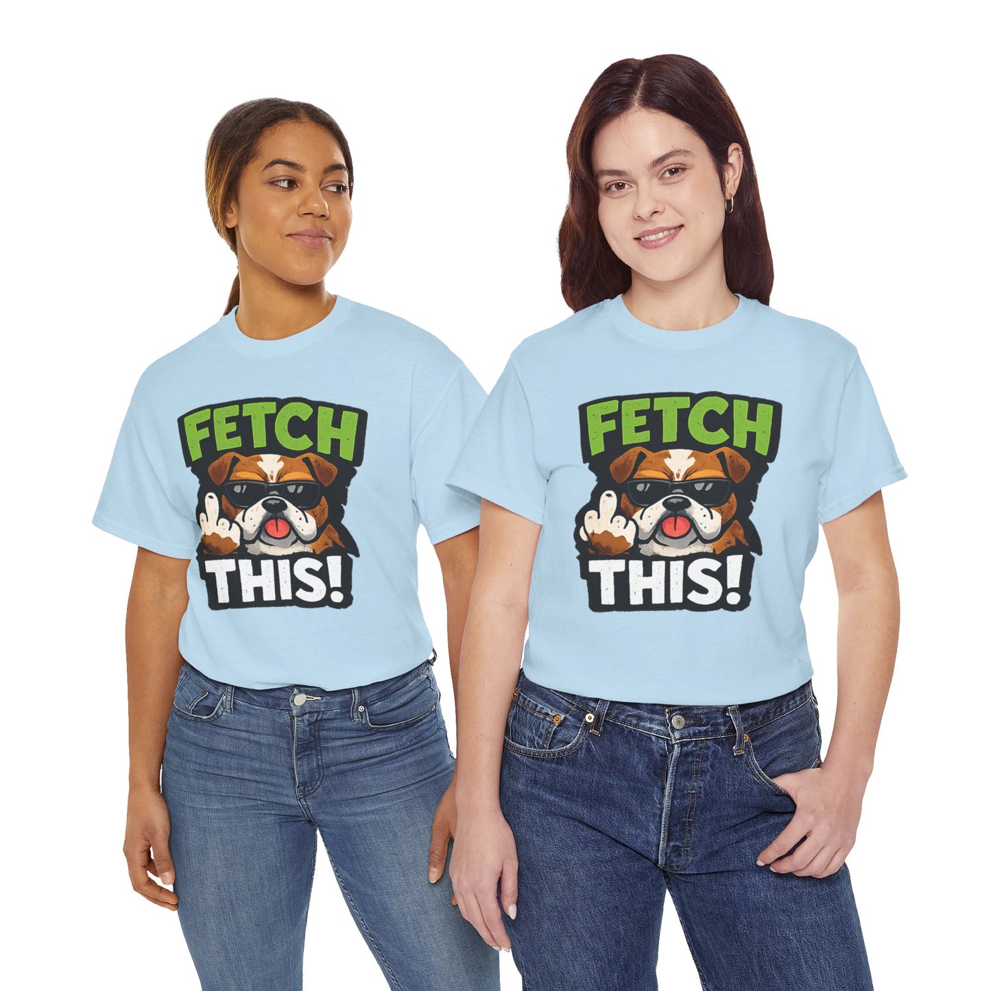 Fetch This! Middle Finger Adult Unisex T-Shirt by TOOLOUD
