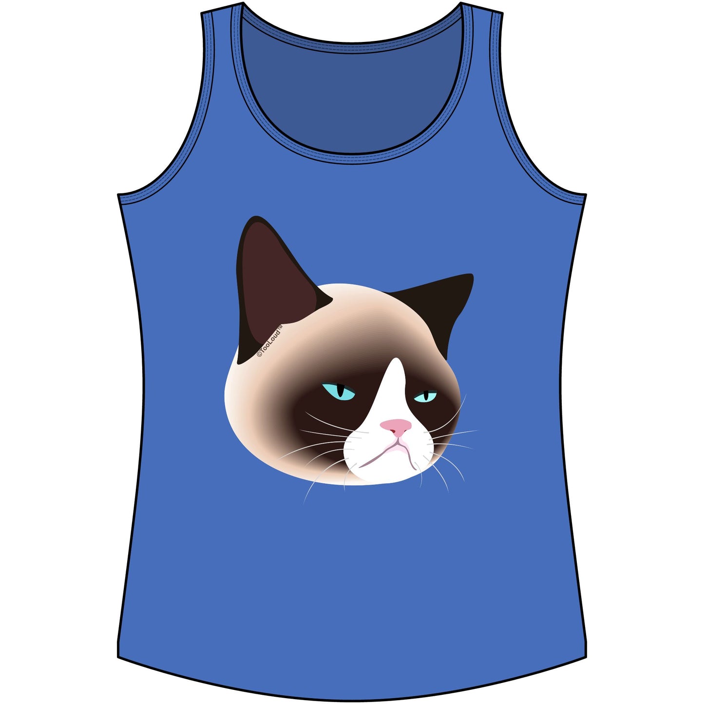 TOOLOUD Cute Disgruntled Siamese Cat Women’s Tank Top