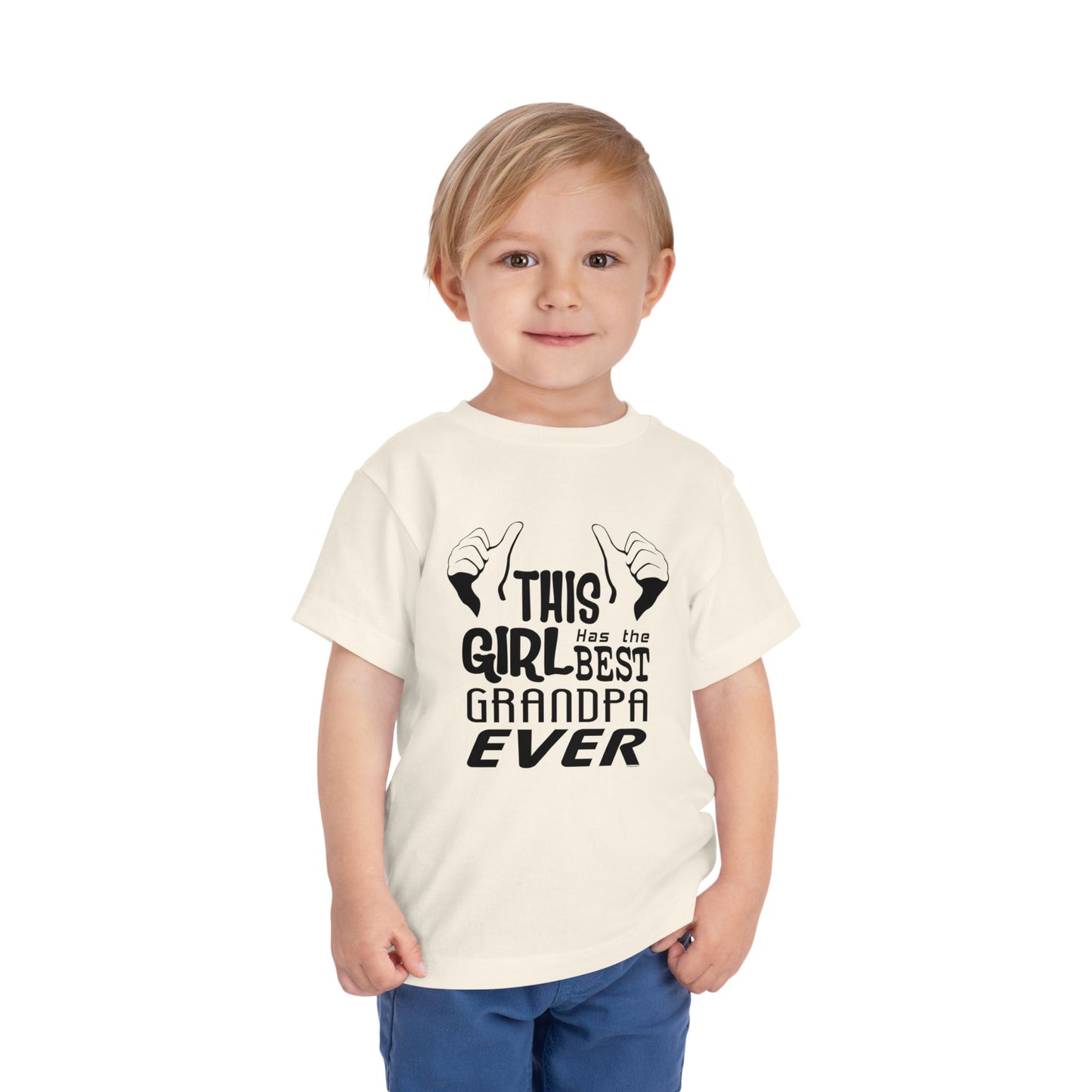 This Girl Has The Best Grandpa Ever Toddler T-Shirt by TOOLOUD