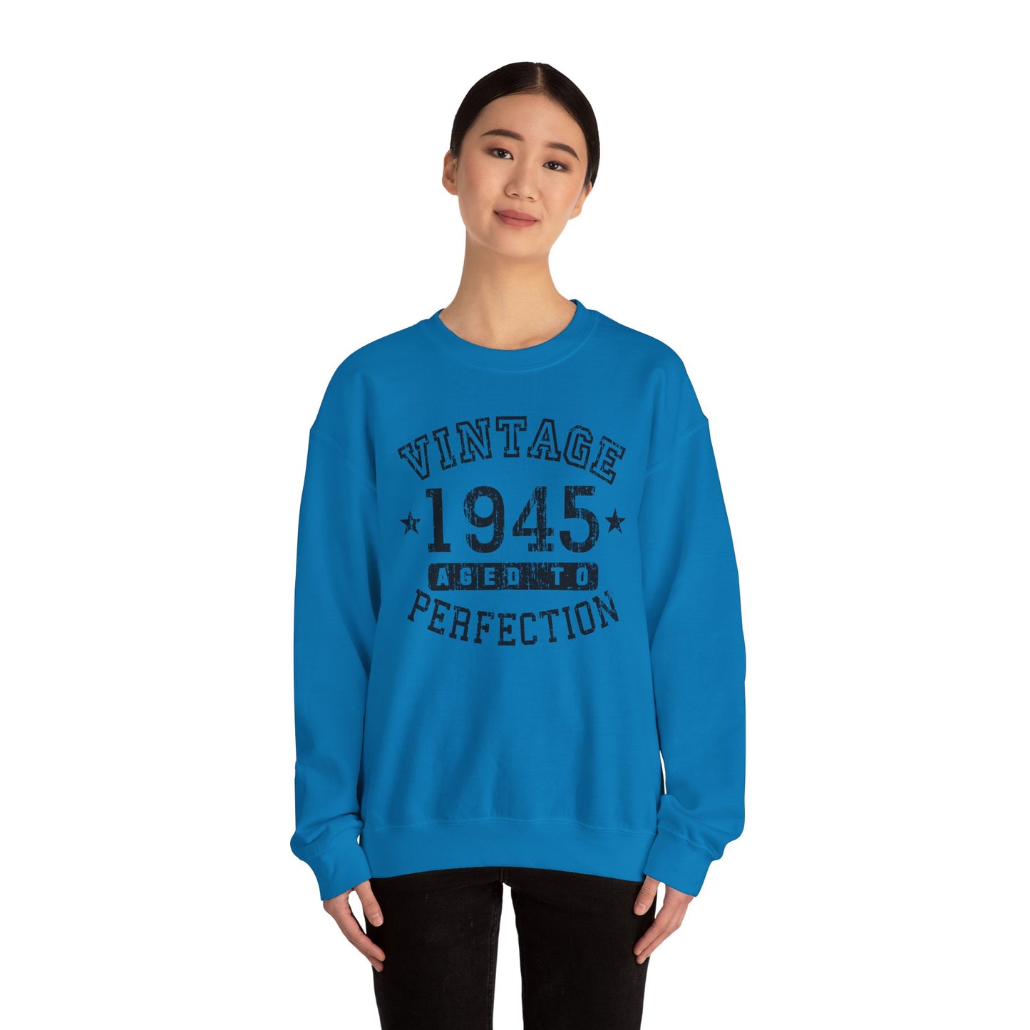 1945 - Vintage Birth Year Sweatshirt Adults Unisex by TOOLOUD