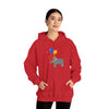 TooLoud Cute Elephant with Balloons Unisex Hoodie Sweatshirt