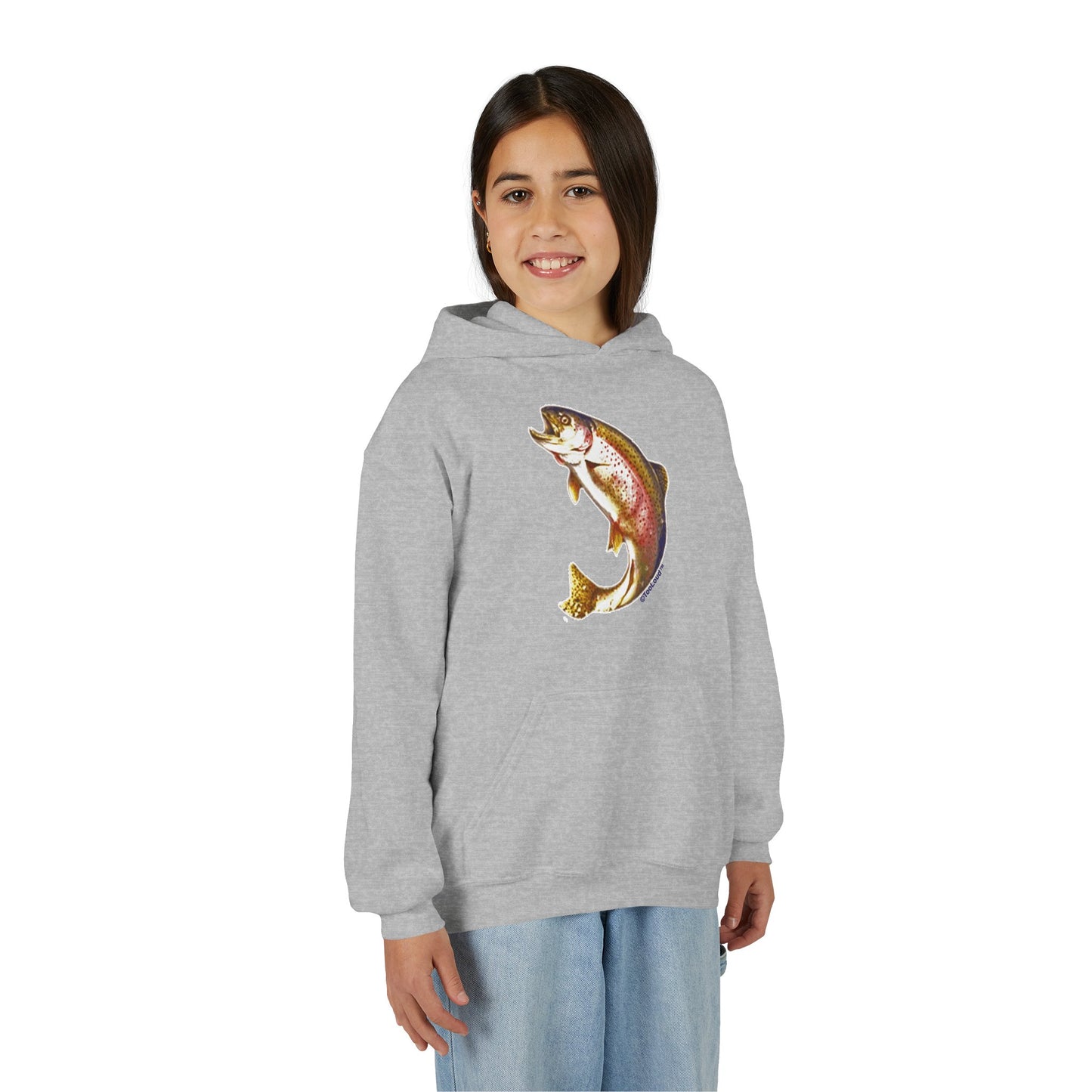 Rainbow Trout Youth Children’s Hoodie Sweatshirt by TOOLOUD