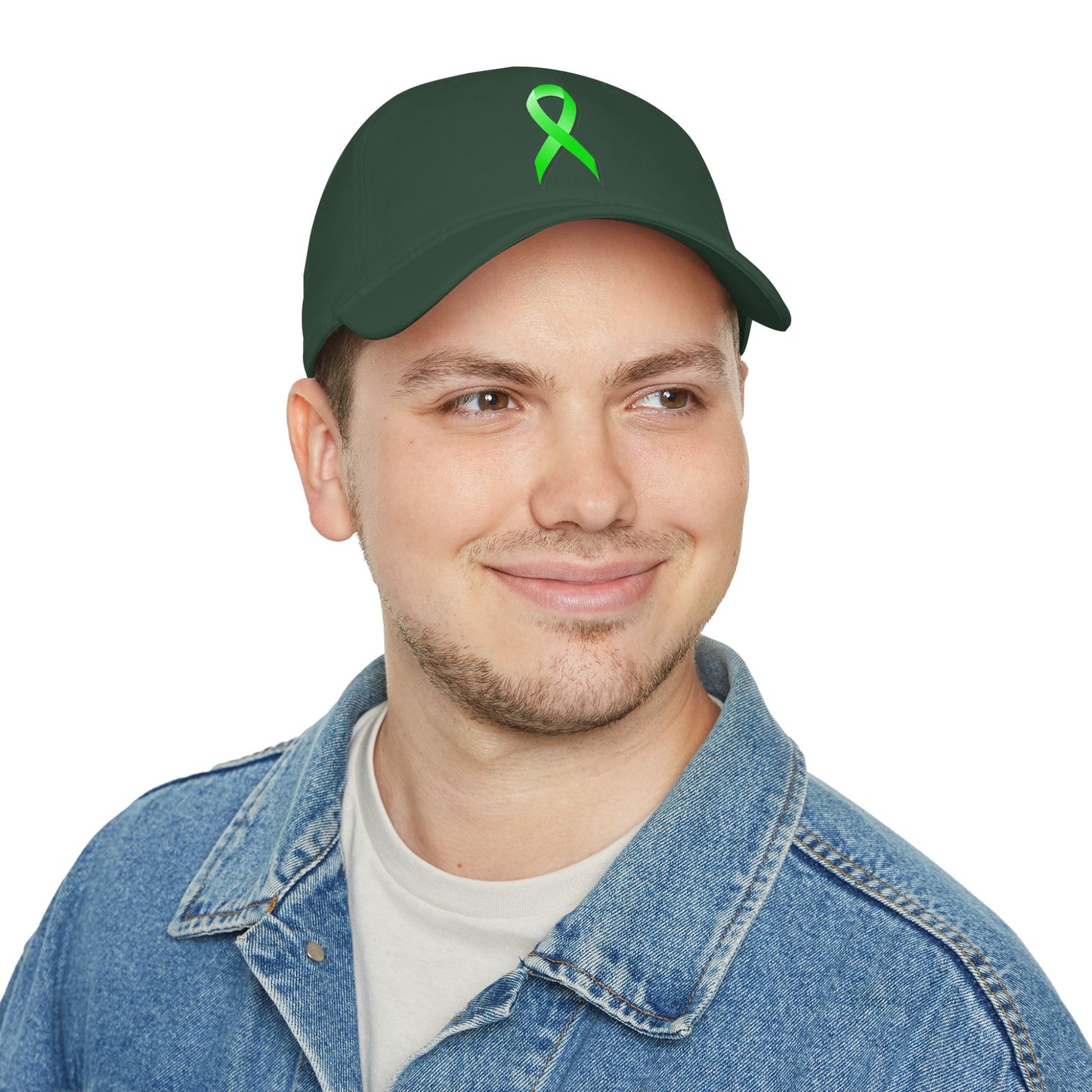 Lyme Disease Awareness Ribbon – Lime Green Adult DTG Baseball Cap Hat by TOOLOUD