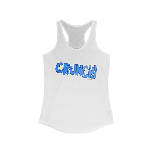 Onomatopoeia Crunch Women's Racerback Tank Top by TOOLOUD
