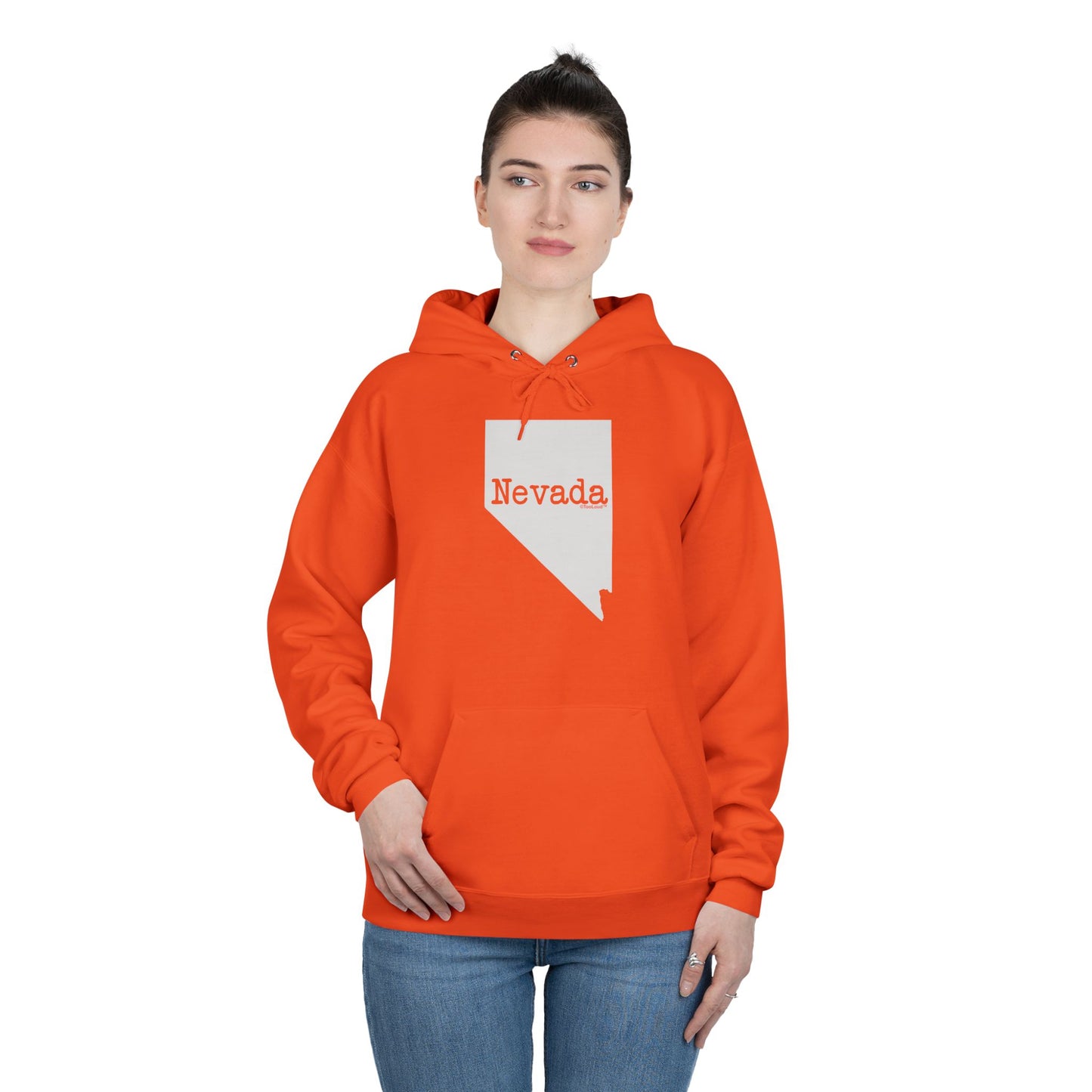 Nevada – United States Shape Dark Pullover Hoodie Sweatshirt by TOOLOUD