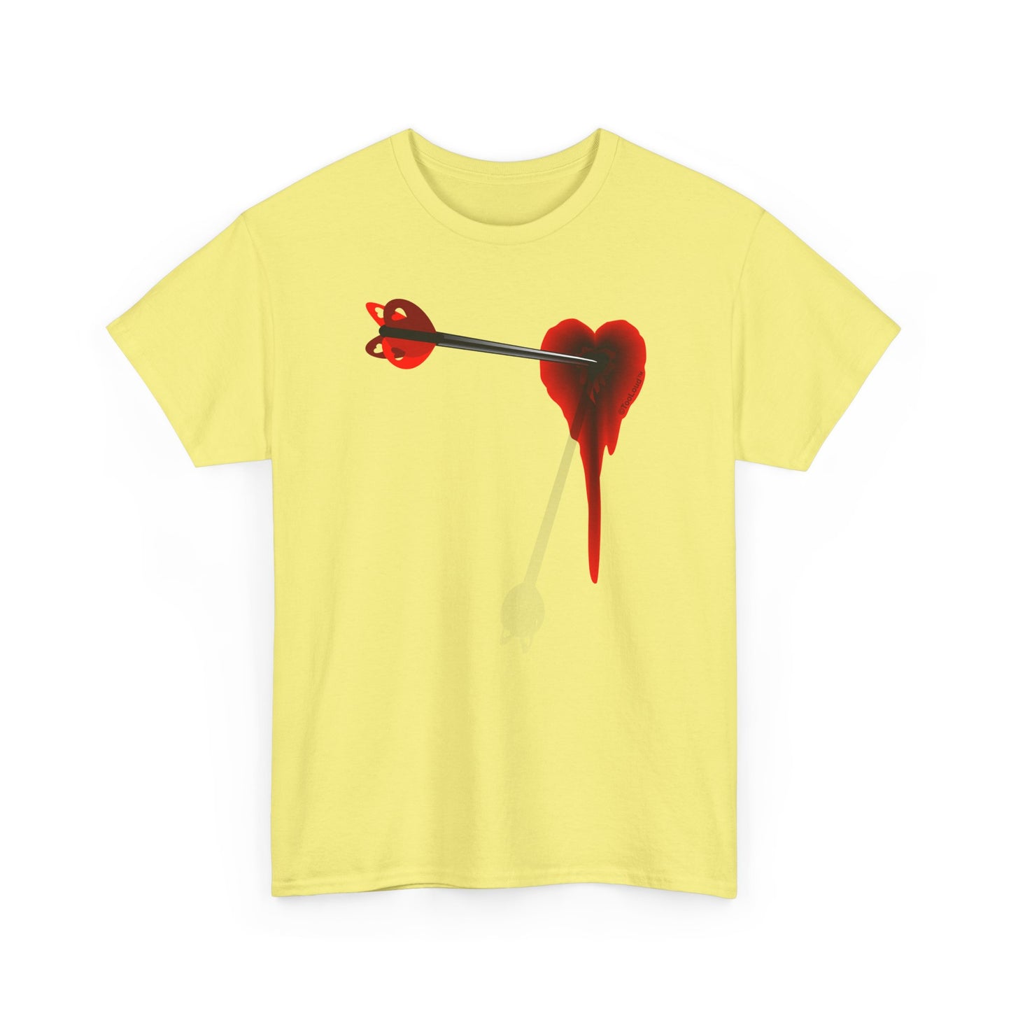 Cupid's Arrow – Heart Shot Wound Design Adult Unisex T-Shirt by TOOLOUD