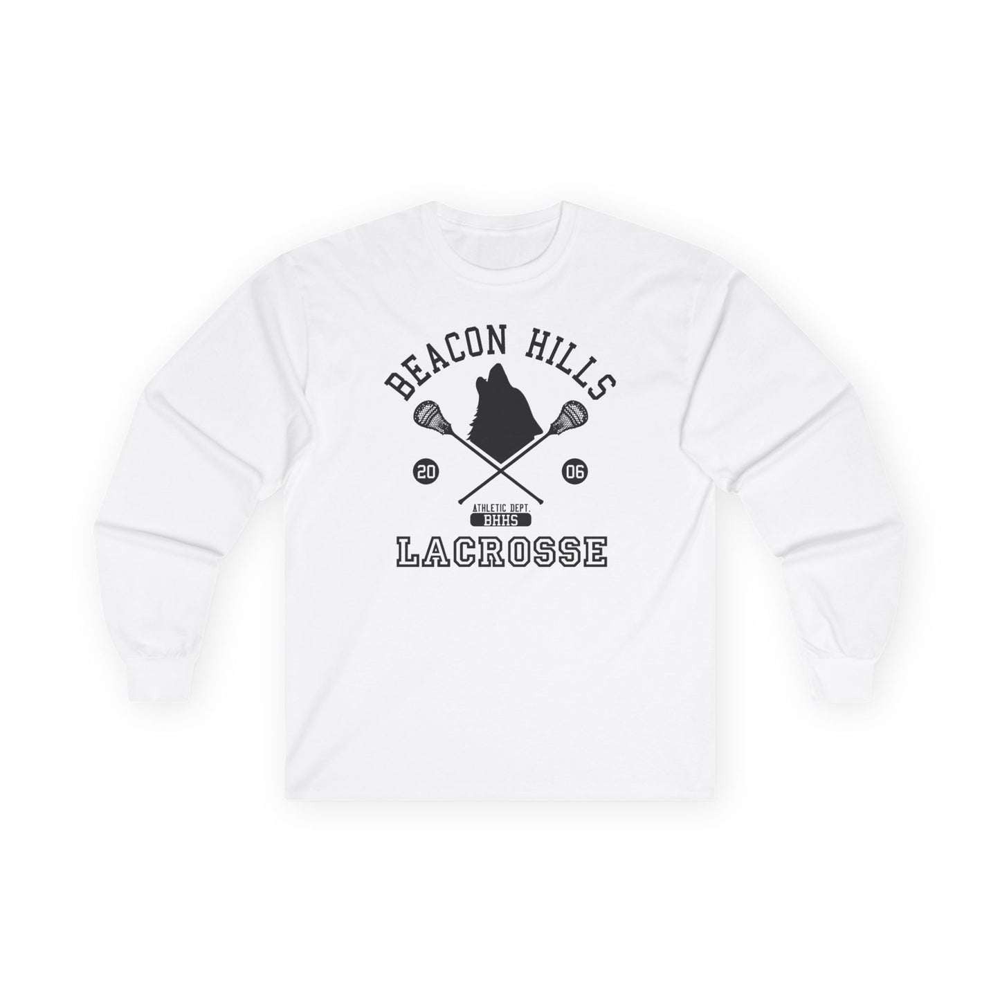 Beacon Hills Lacrosse Wolf Adult Long Sleeve Shirt by TOOLOUD