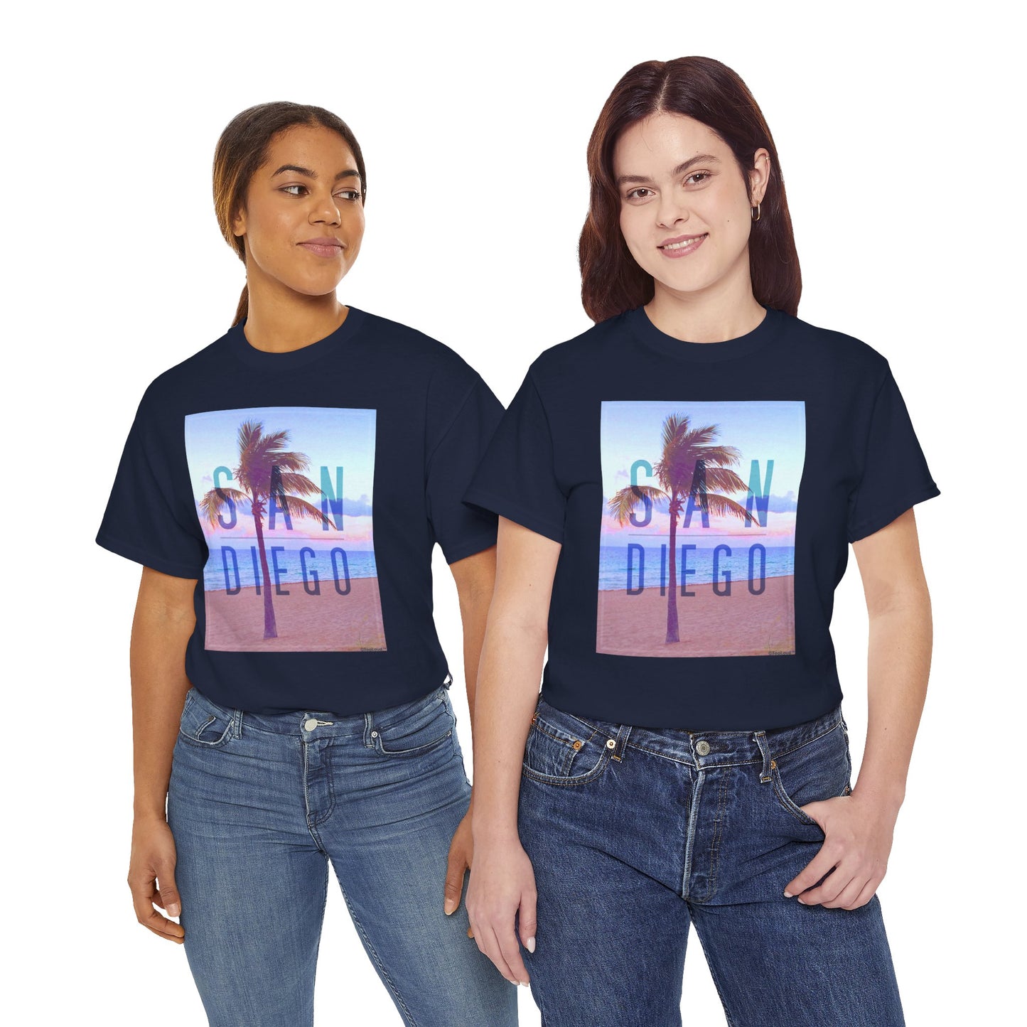 San Diego Beach Filter Unisex Adult Dark T-Shirt by TOOLOUD