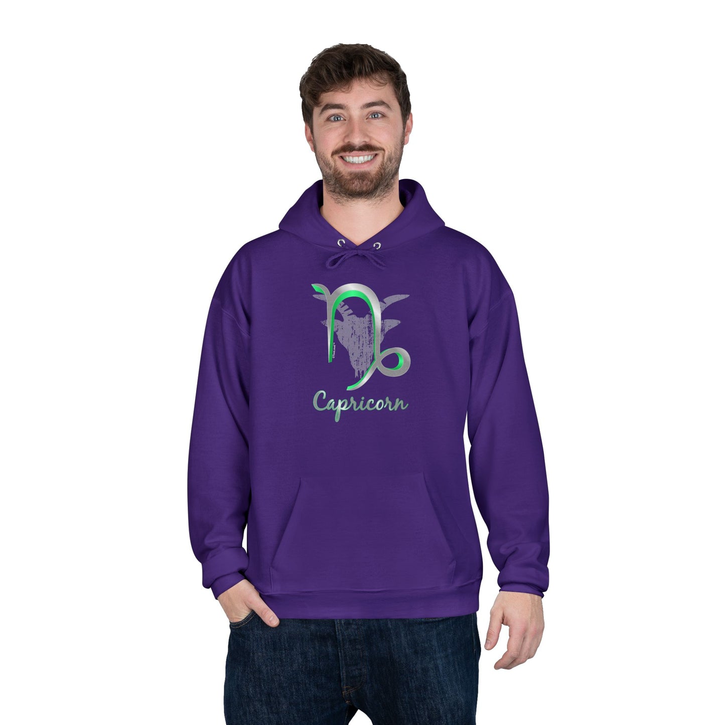 Capricorn Symbol Dark Pullover Hoodie Sweatshirt by TOOLOUD™