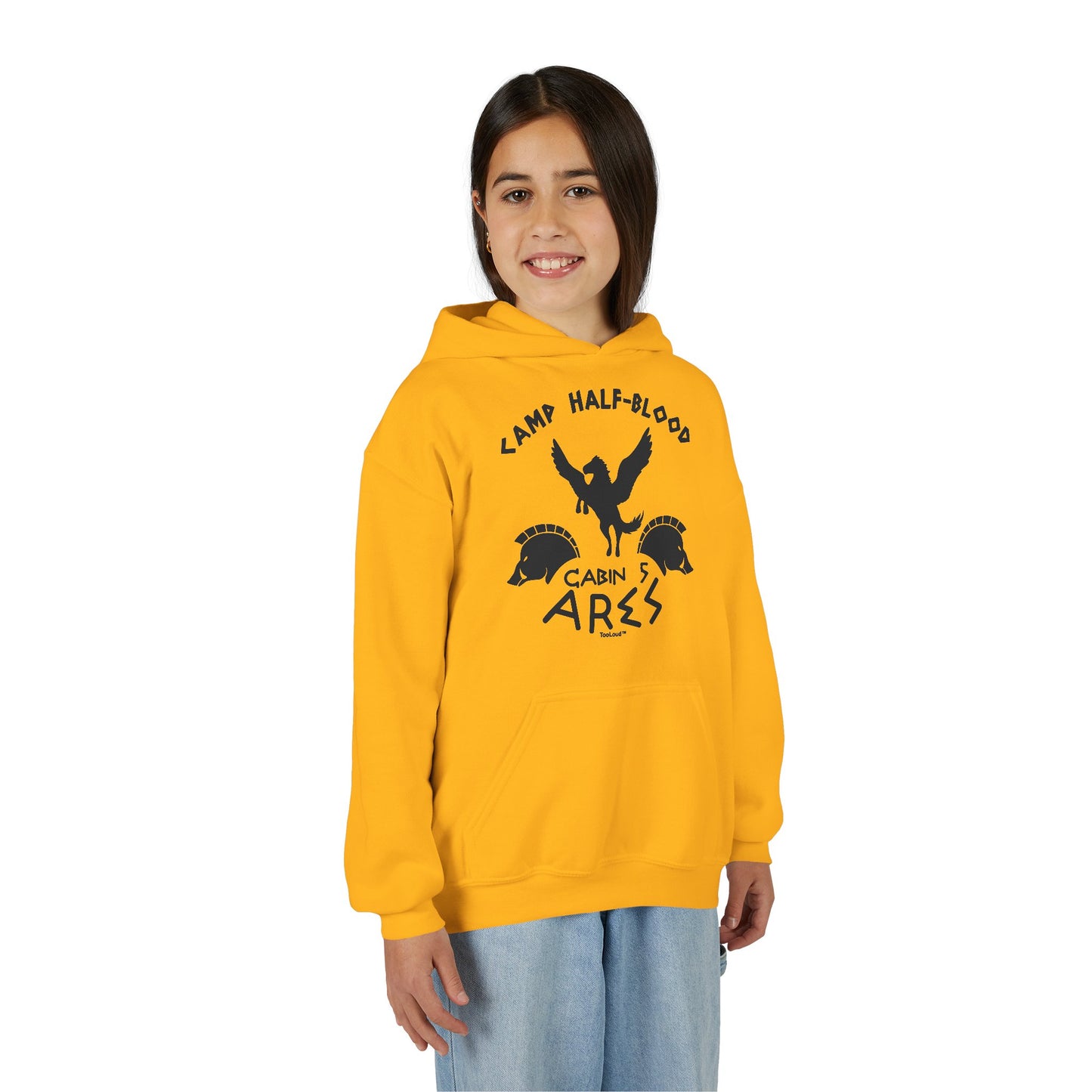 Camp Half Blood Cabin 5 Ares Youth Children’s Hoodie by TOOLOUD