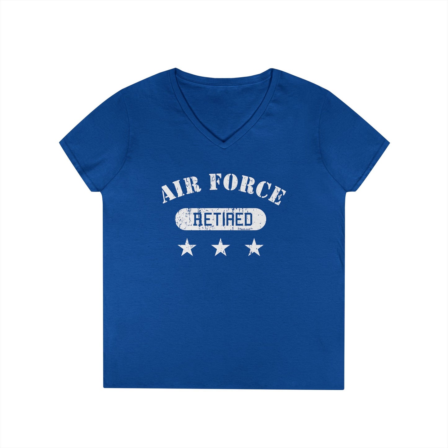 Retired Air Force Women's V-Neck Dark T-Shirt by TOOLOUD