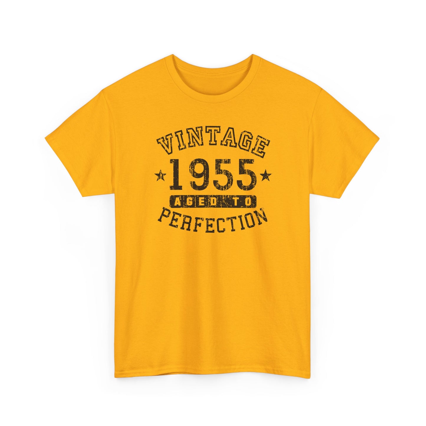 1955 - Adult Unisex Vintage Birth Year Aged to Perfection Birthday T-Shirt by TOOLOUD