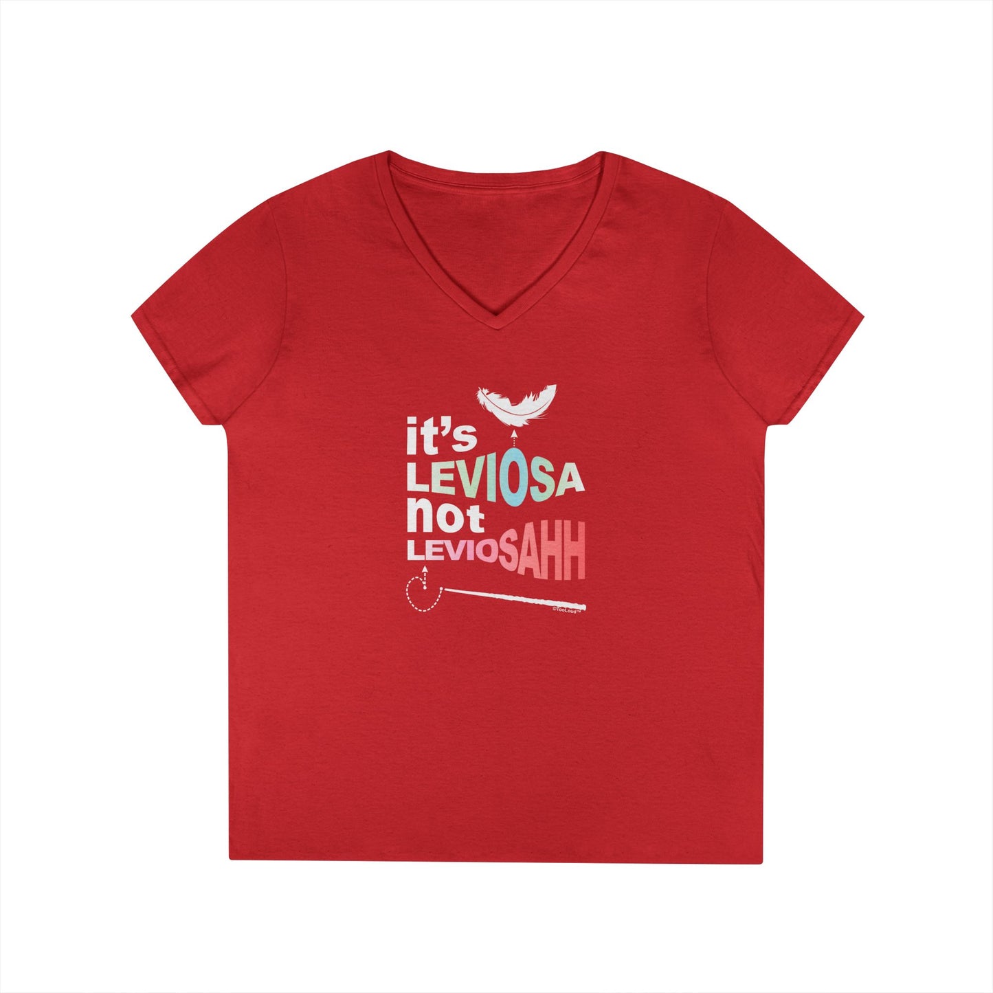 It’s Leviosa, Not LeviosAHH – Juniors Petite V-Neck Dark T-Shirt by TOOLOUD