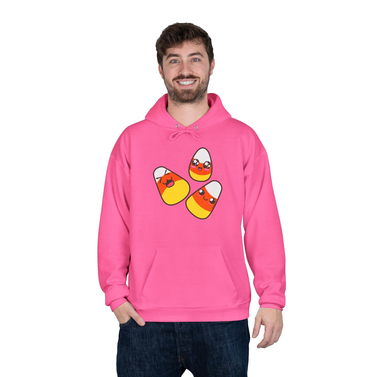 Cute Candy Corn Family Halloween Adult Hoodie Sweatshirt by TOOLOUD