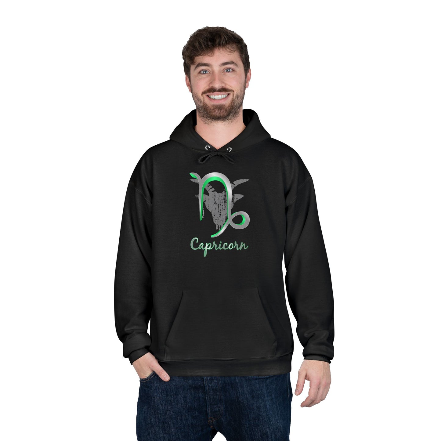 Capricorn Symbol Dark Pullover Hoodie Sweatshirt by TOOLOUD™