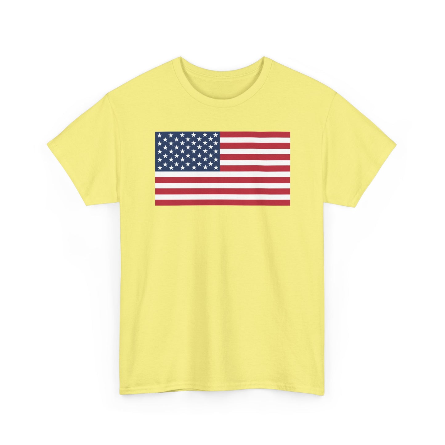 Patriotic American Flag Adult Cotton T-Shirt by TOOLOUD