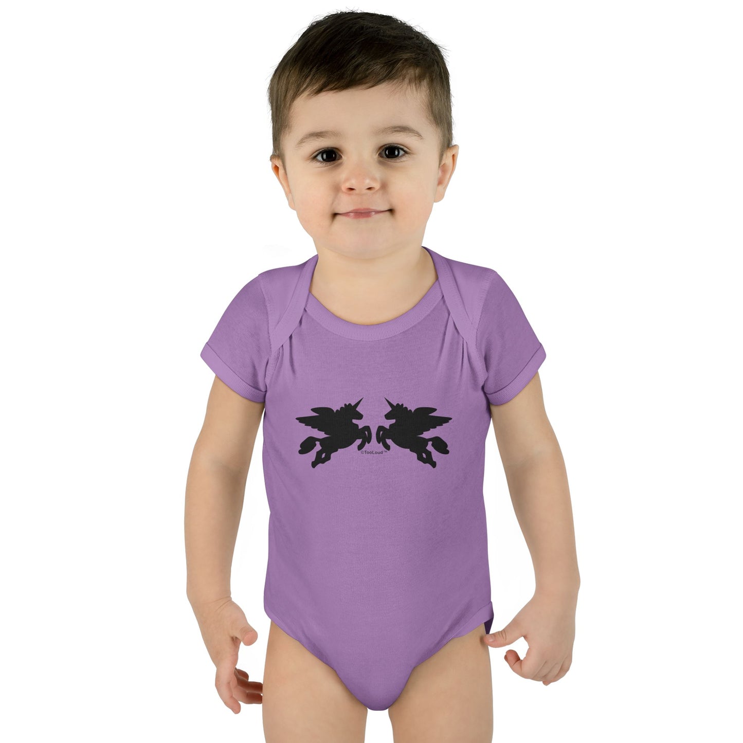 Unicorn Pegasus Design Baby Romper Bodysuit by TOOLOUD