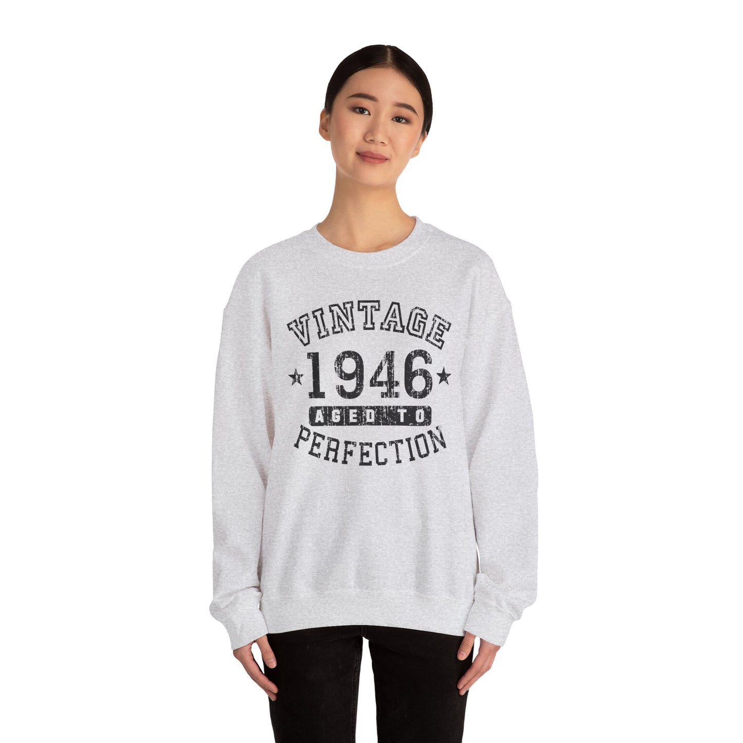 1946 - Vintage Birth Year Sweatshirt Adults Unisex by TOOLOUD