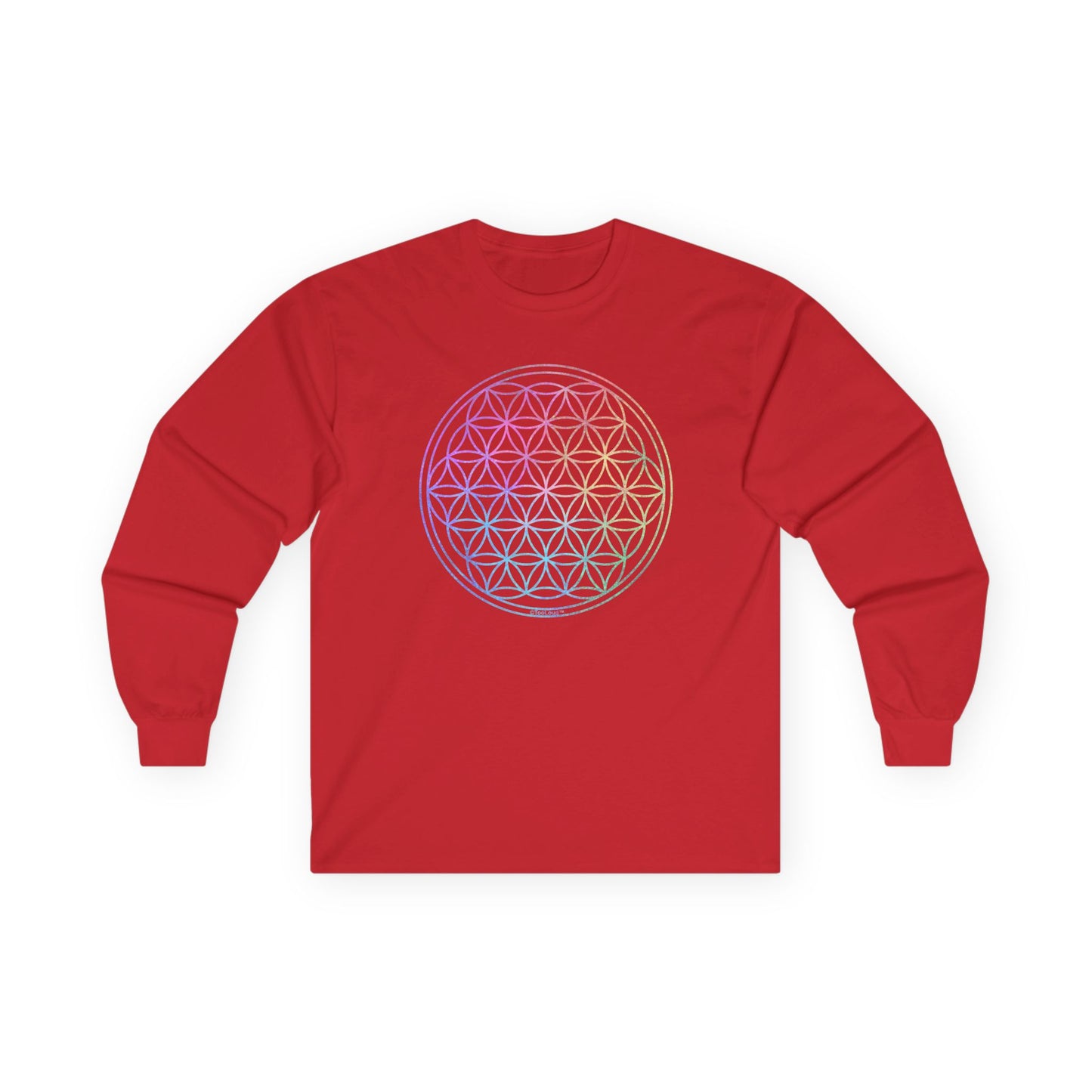Flower of Life Circle Adult Long Sleeve T-Shirt by TOOLOUD