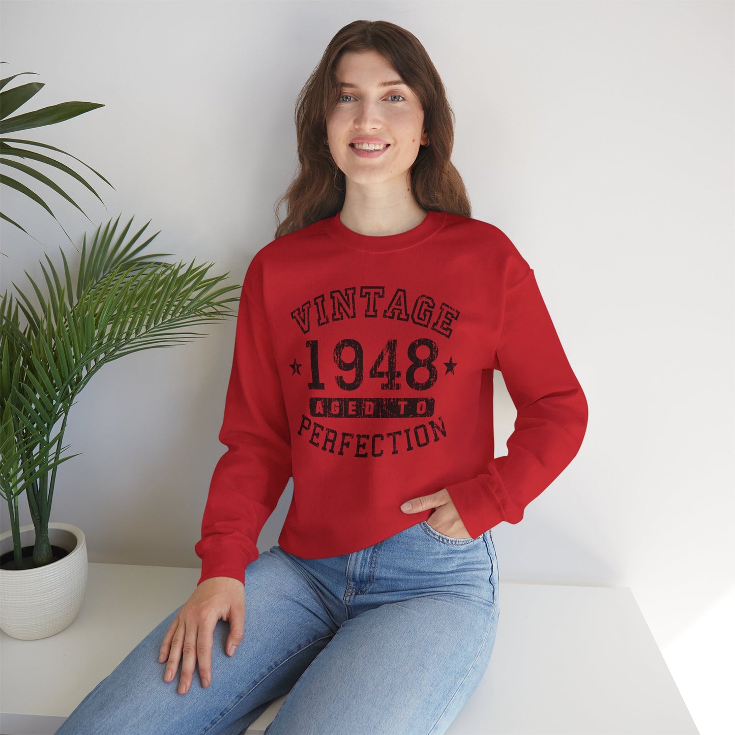 1948 - Vintage Birth Year Sweatshirt Adults Unisex by TOOLOUD