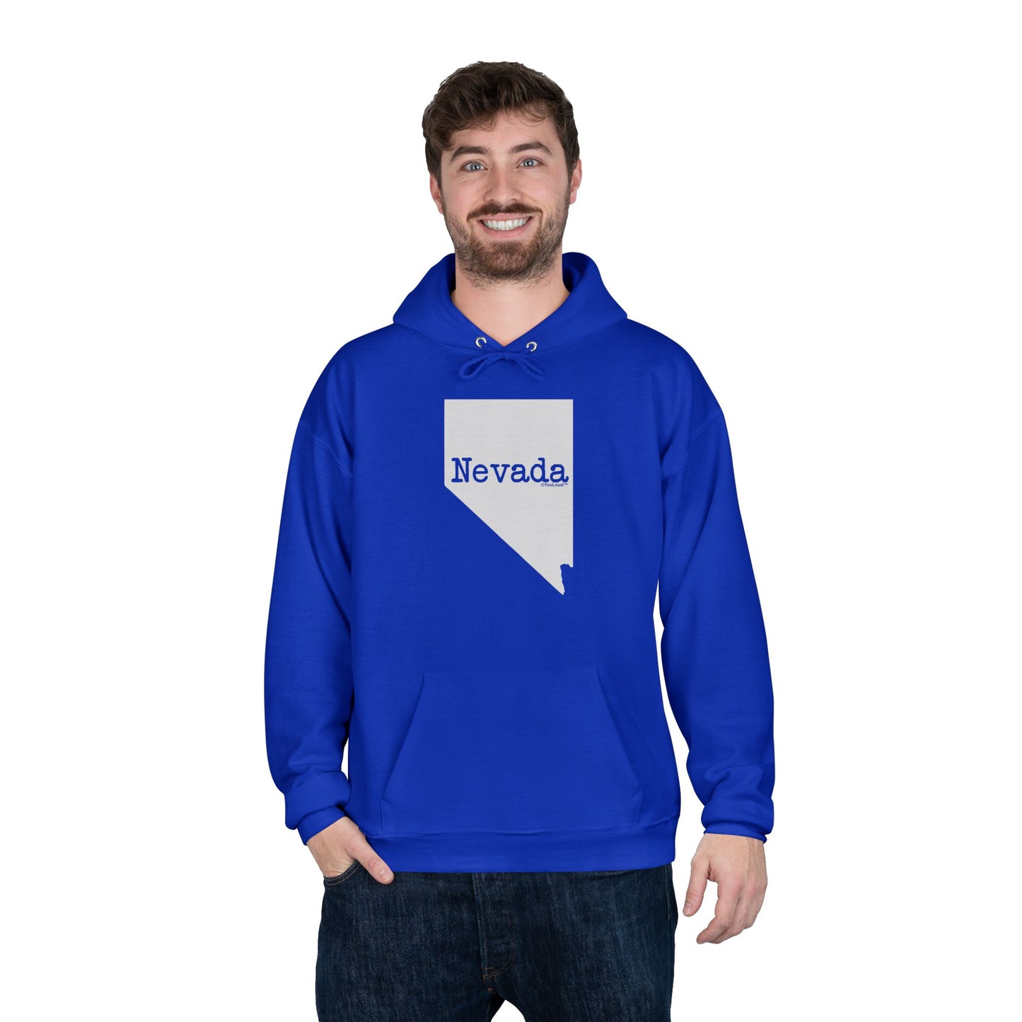 Nevada – United States Shape Dark Pullover Hoodie Sweatshirt by TOOLOUD