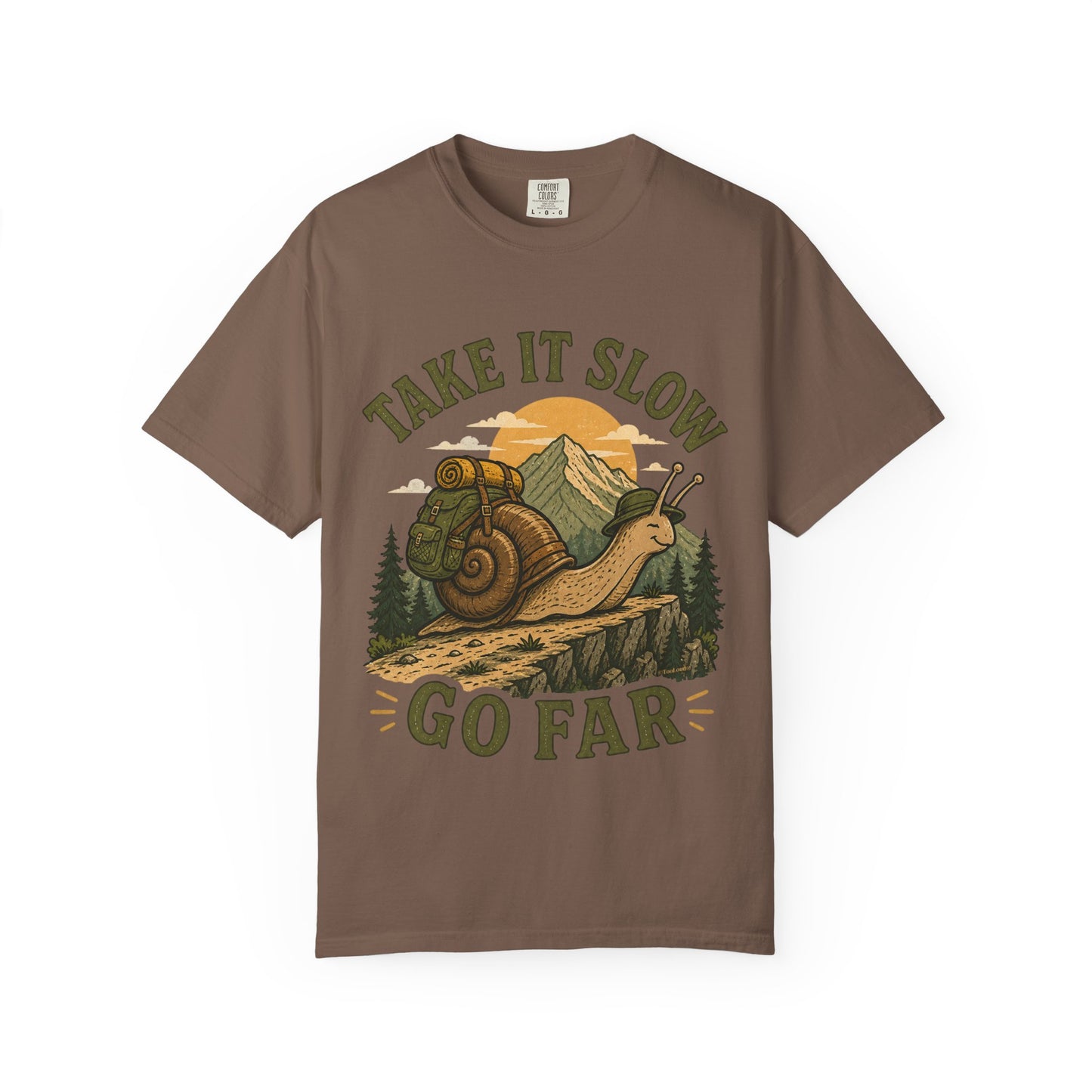 Take It Slow, Go Far – Unisex Garment-Dyed Adult T-Shirt